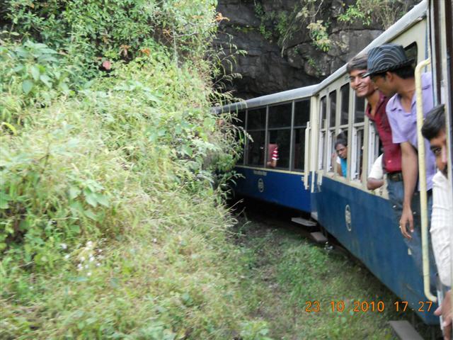 Toy Train Kissing The Tunnel