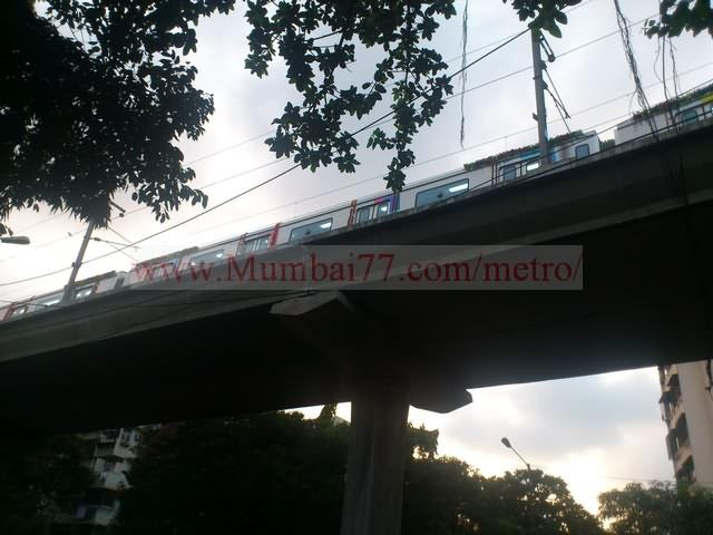 Elevated View Of Metro Train Moving