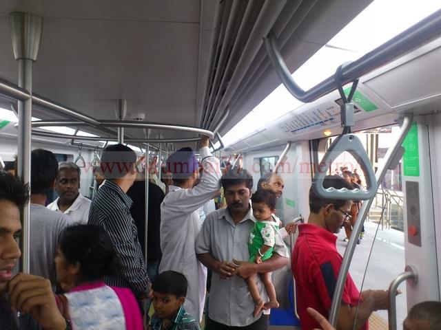 People Inside Metro Train First Ride