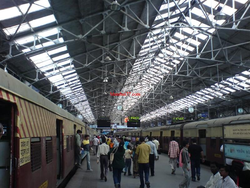 Churchgate Railway Station With Old Trains